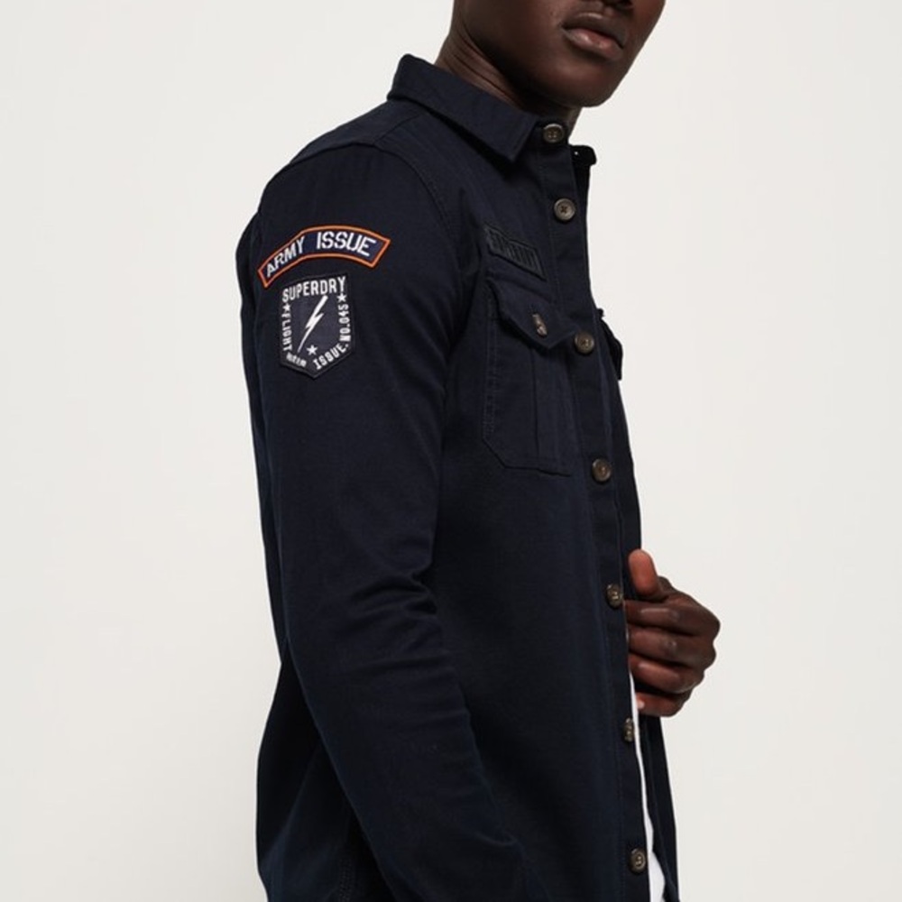 Superdry Men's Navy Shirt Jacket - Picture 4 of 5